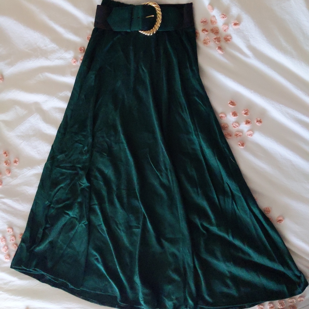 Emerald Green Vintage Skirt